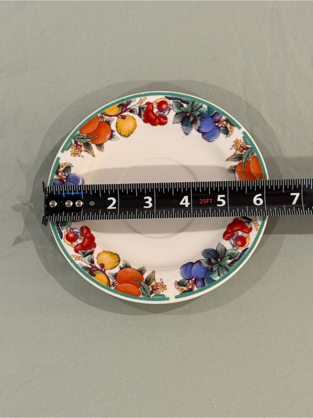 Maplehill Harvest Fruit Stonewear Set Ceramic Saucer & Salad Plate GUC - Picture 3 of 7